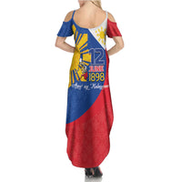 Philippines Independence Day Summer Maxi Dress Araw ng Kalayaan Polynesian Sun and YAKAN Pattern