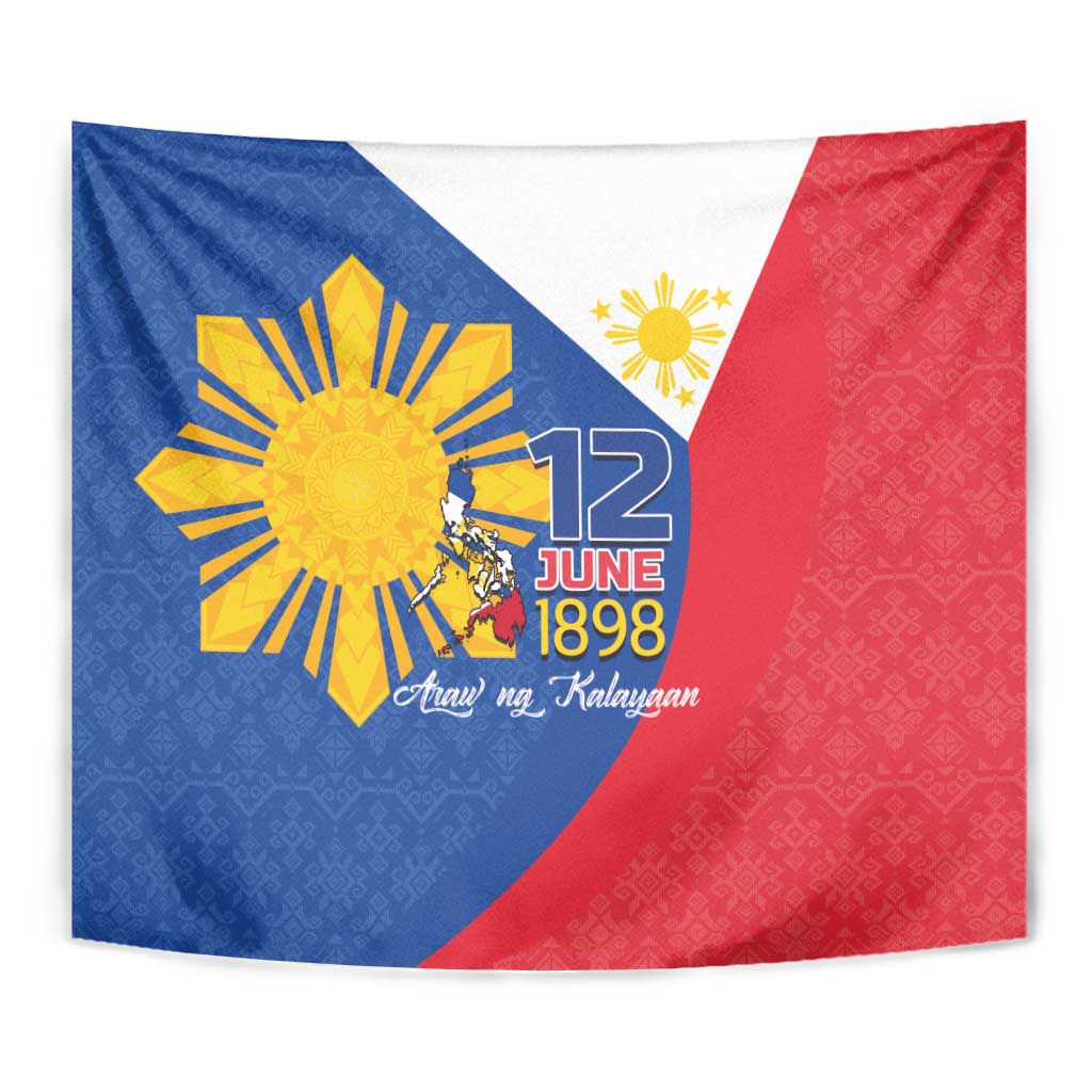 Philippines Independence Day Tapestry Araw ng Kalayaan Polynesian Sun and YAKAN Pattern