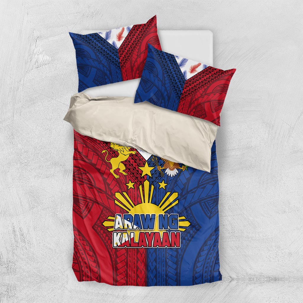 Philippines Independence Day 126th Anniversary Bedding Set Polynesian Pattern National Flag Style