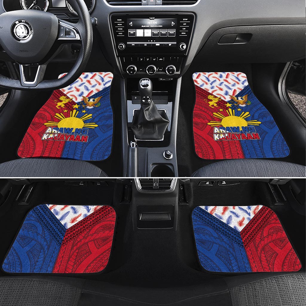 Philippines Independence Day 126th Anniversary Car Mats Polynesian Pattern National Flag Style