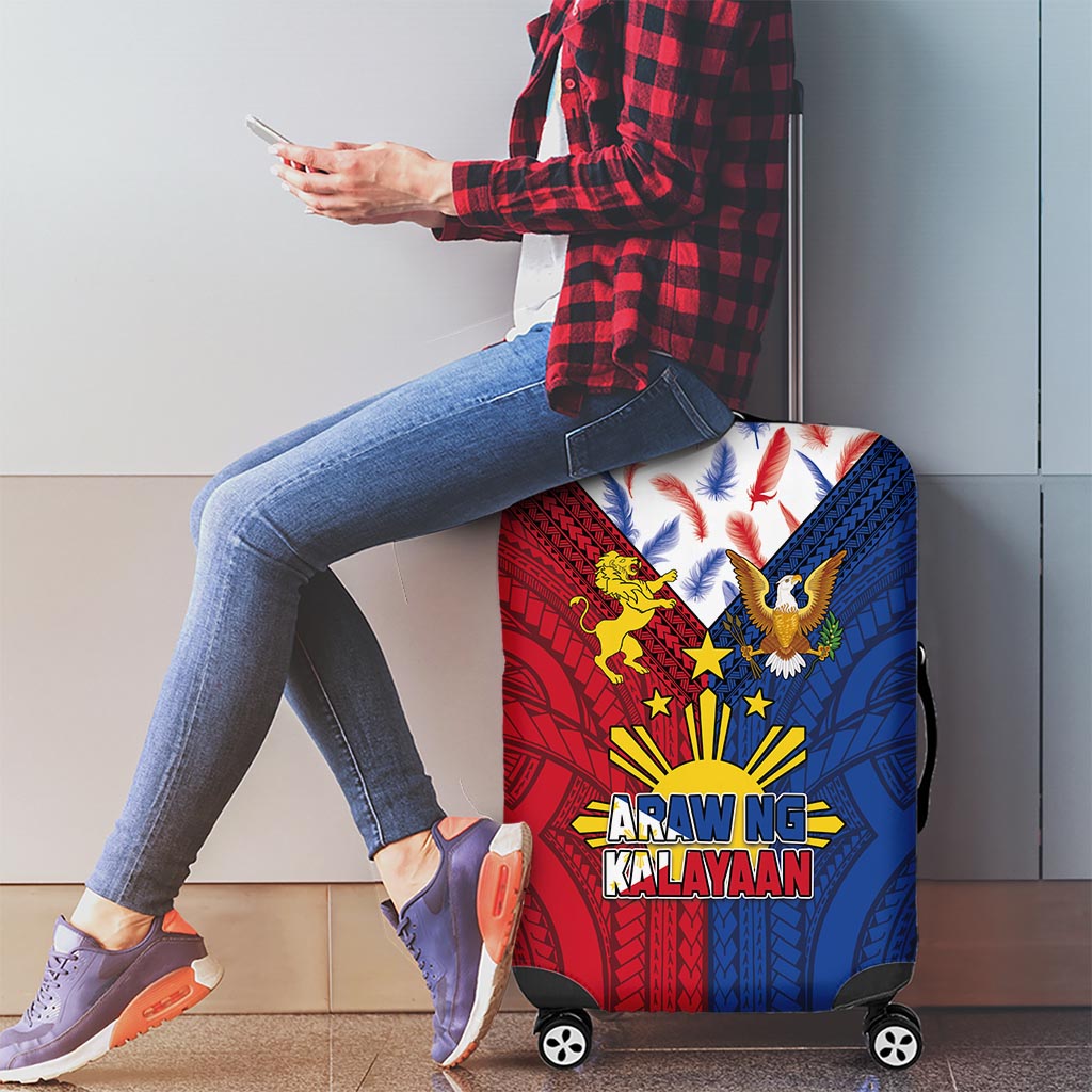 Philippines Independence Day 126th Anniversary Luggage Cover Polynesian Pattern National Flag Style