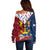 Philippines Independence Day 126th Anniversary Off Shoulder Sweater Polynesian Pattern National Flag Style