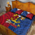 Philippines Independence Day 126th Anniversary Quilt Bed Set Polynesian Pattern National Flag Style