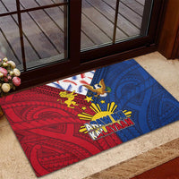 Philippines Independence Day 126th Anniversary Rubber Doormat Polynesian Pattern National Flag Style