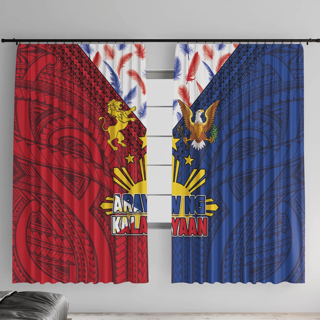 Philippines Independence Day 126th Anniversary Window Curtain Polynesian Pattern National Flag Style