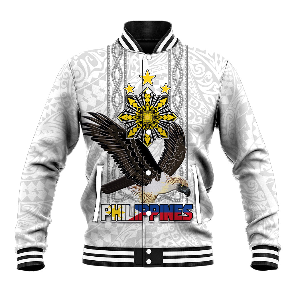 Philippines Eagle Week Baseball Jacket Polynesian Pattern Barong Style