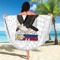 Philippines Eagle Week Beach Blanket Polynesian Pattern Barong Style