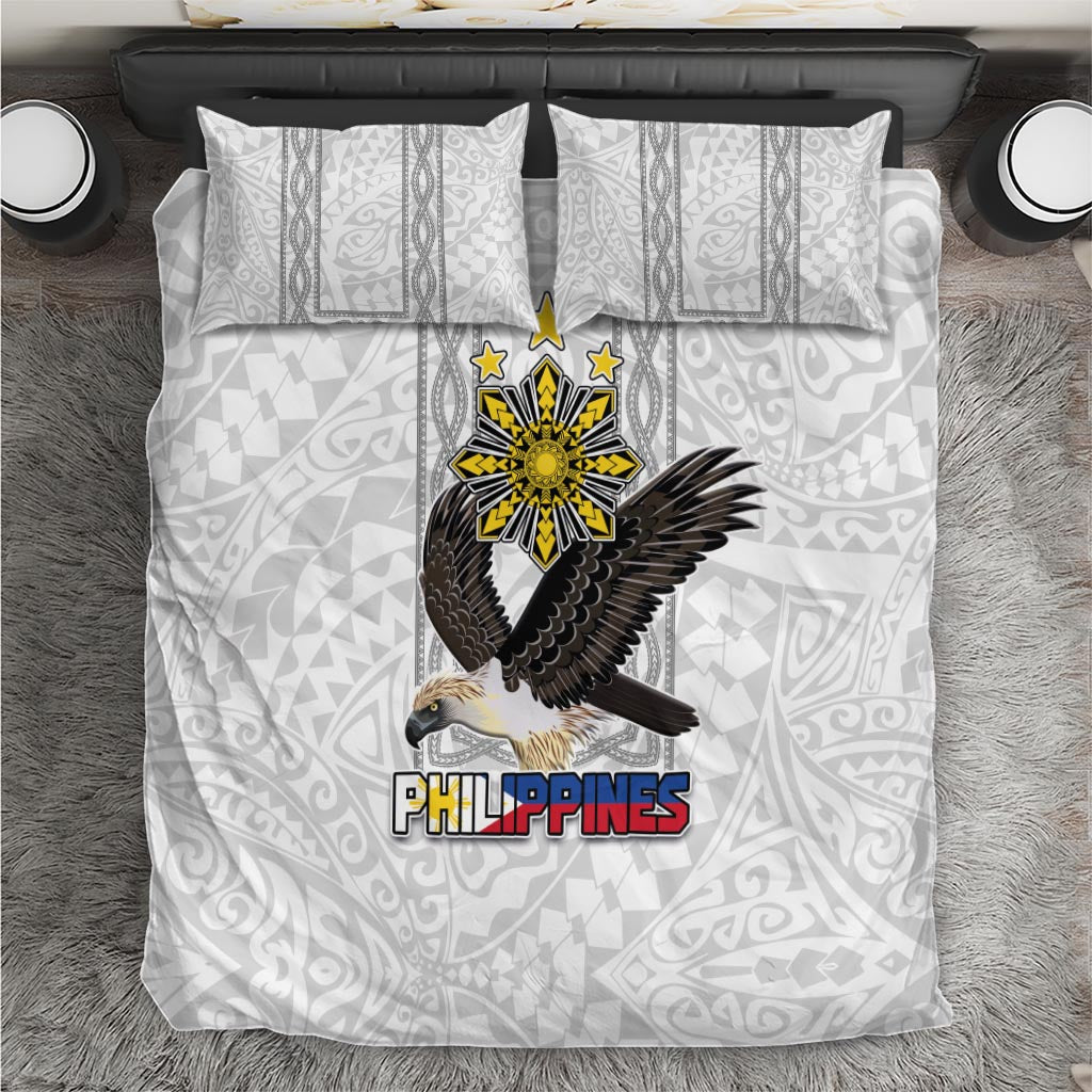 Philippines Eagle Week Bedding Set Polynesian Pattern Barong Style