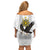 Philippines Eagle Week Off Shoulder Short Dress Polynesian Pattern Barong Style