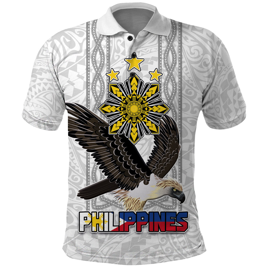 Philippines Eagle Week Polo Shirt Polynesian Pattern Barong Style