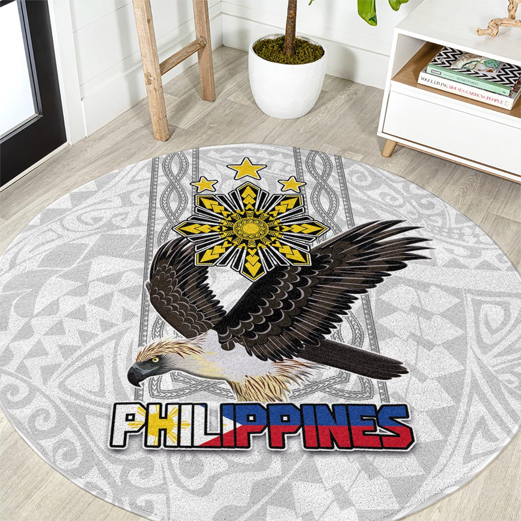 Philippines Eagle Week Round Carpet Polynesian Pattern Barong Style