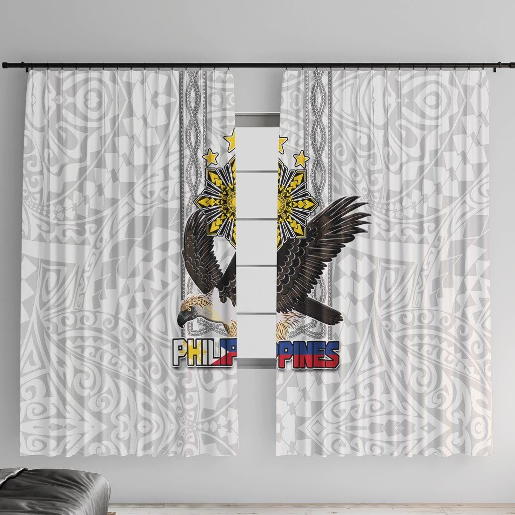Philippines Eagle Week Window Curtain Polynesian Pattern Barong Style
