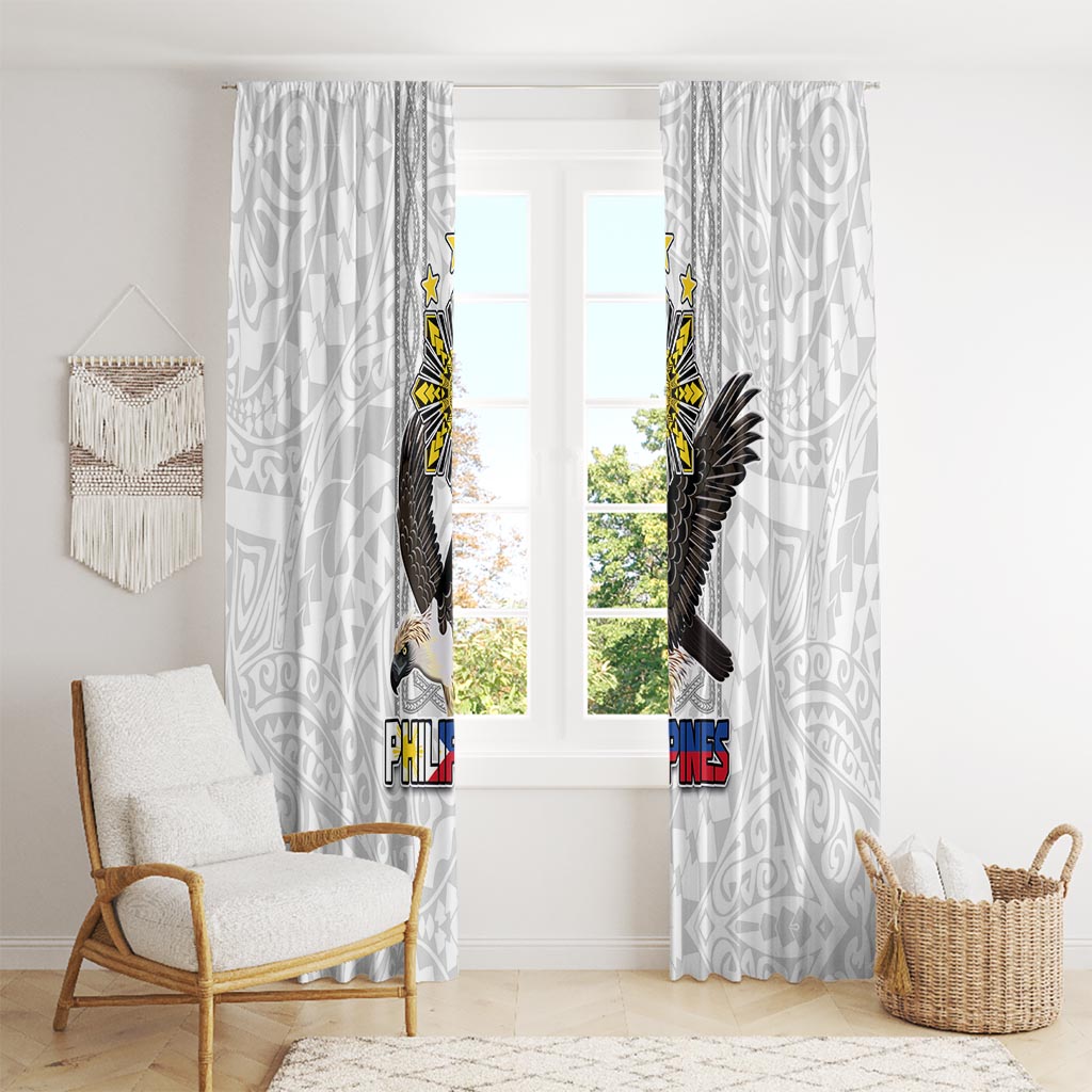 Philippines Eagle Week Window Curtain Polynesian Pattern Barong Style