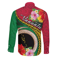 Vanuatu Tribal Boar Tusk Family Matching Mermaid Dress and Hawaiian Shirt Tropical Plants with Namele and Melanesian Pattern