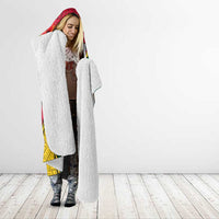 Vanuatu Tribal Boar Tusk Hooded Blanket Tropical Plants with Namele and Melanesian Pattern LT03 - Polynesian Pride