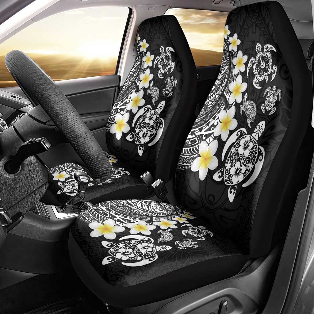Hawaiian Plumeria Turtles Car Seat Cover Polynesian Art Tattoo