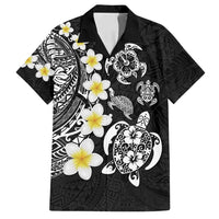 Hawaiian Plumeria Turtles Family Matching Tank Maxi Dress and Hawaiian Shirt Polynesian Art Tattoo