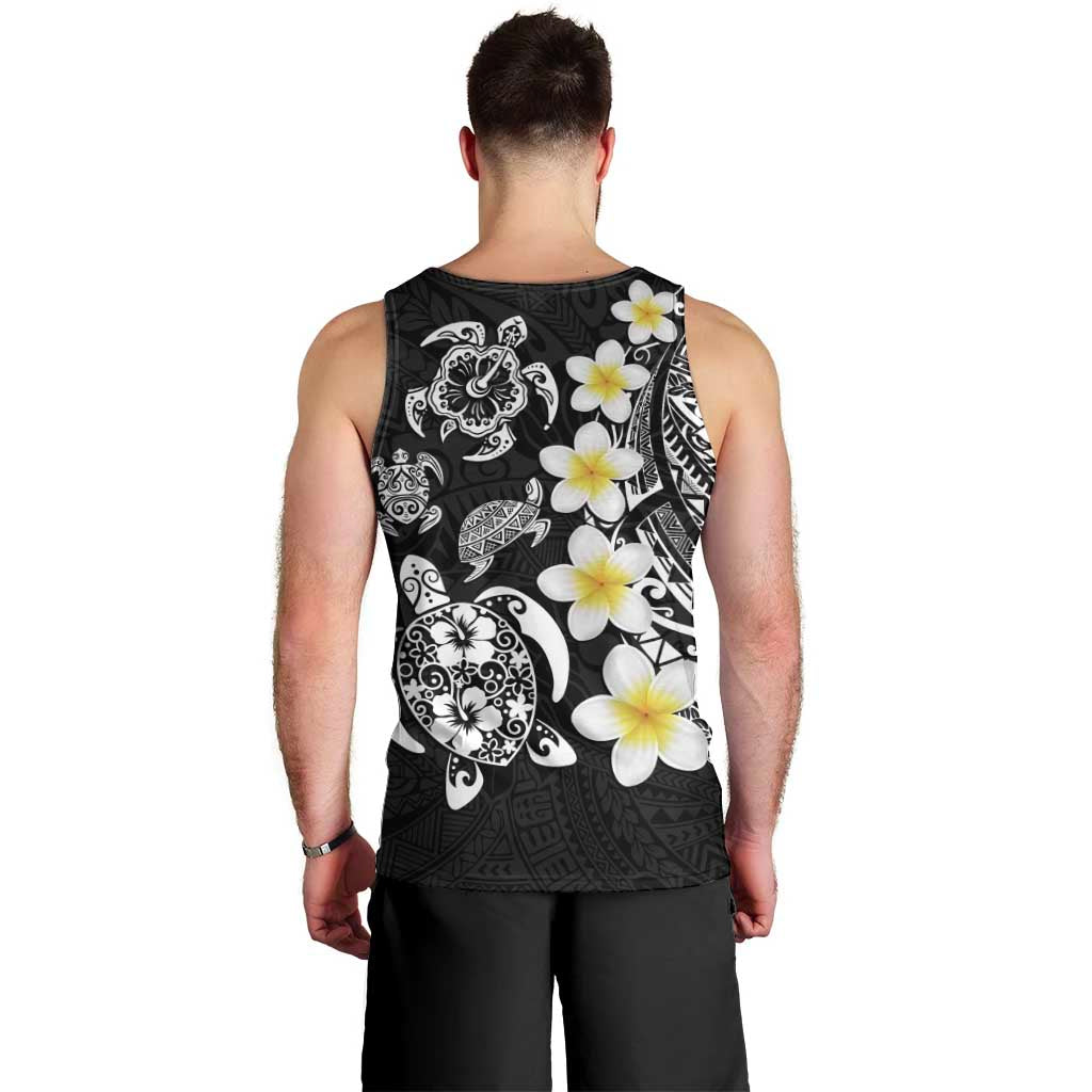 Hawaiian Plumeria Turtles Men Tank Top Polynesian Art Tattoo LT03 - Polynesian Pride