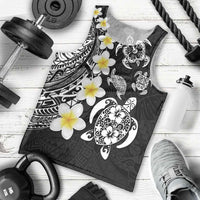 Hawaiian Plumeria Turtles Men Tank Top Polynesian Art Tattoo LT03 - Polynesian Pride