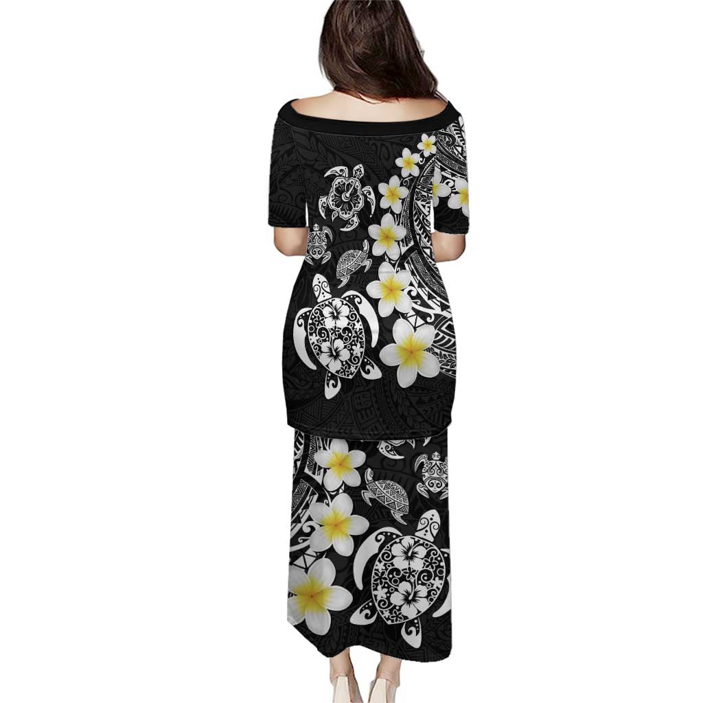 Hawaiian Plumeria Turtles Puletasi Polynesian Art Tattoo