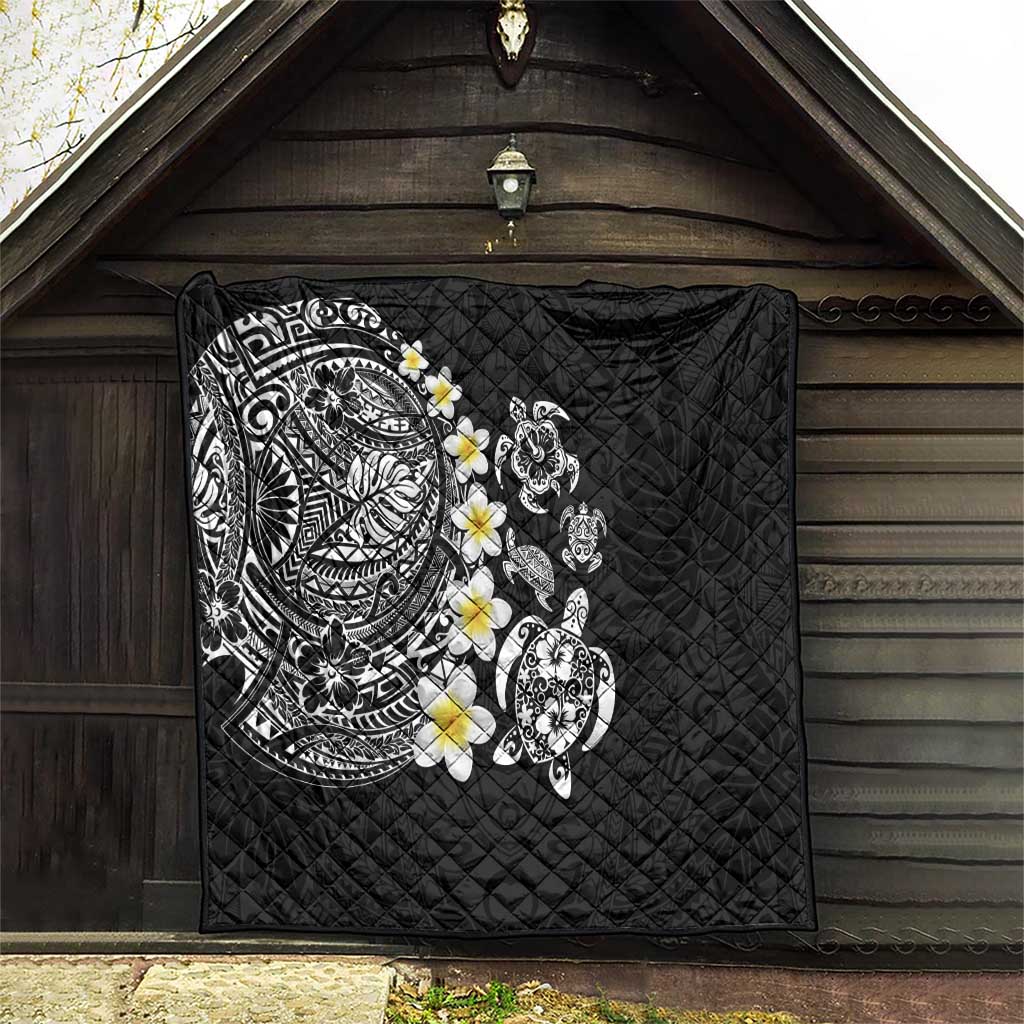 Hawaiian Plumeria Turtles Quilt Polynesian Art Tattoo