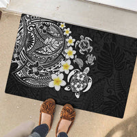 Hawaiian Plumeria Turtles Rubber Doormat Polynesian Art Tattoo LT03 - Polynesian Pride