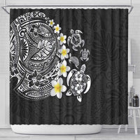 Hawaiian Plumeria Turtles Shower Curtain Polynesian Art Tattoo