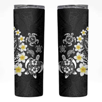 Hawaiian Plumeria Turtles Skinny Tumbler Polynesian Art Tattoo