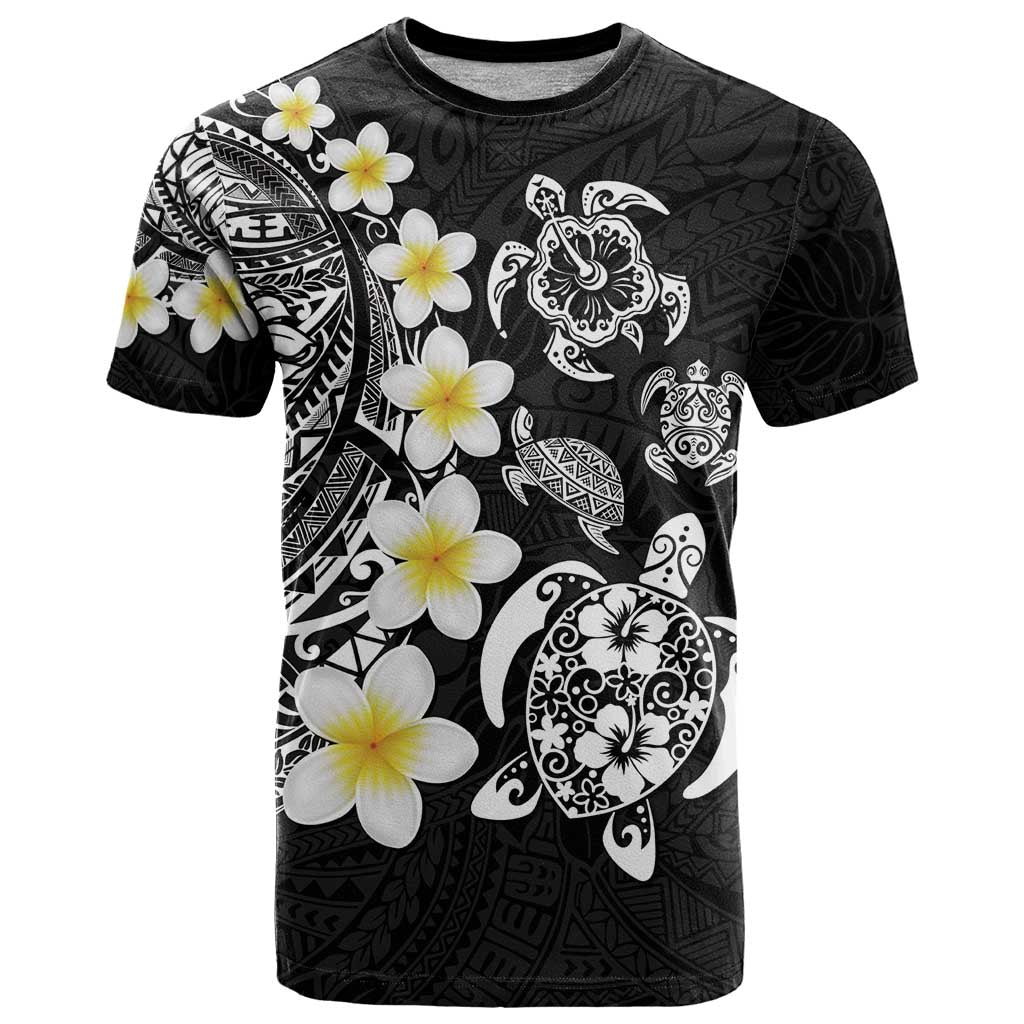 Hawaiian Plumeria Turtles T Shirt Polynesian Art Tattoo