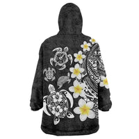 Hawaiian Plumeria Turtles Wearable Blanket Hoodie Polynesian Art Tattoo LT03 - Polynesian Pride