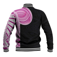 Samoan Art Tattoo Polynesian Pattern Baseball Jacket Pink Out Color LT03 - Polynesian Pride