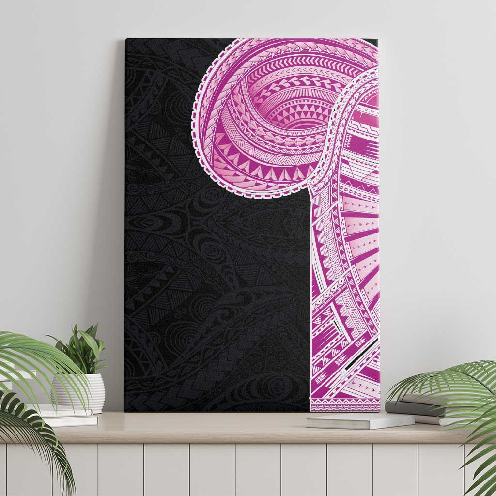 Samoan Art Tattoo Polynesian Pattern Canvas Wall Art Pink Out Color LT03 - Polynesian Pride