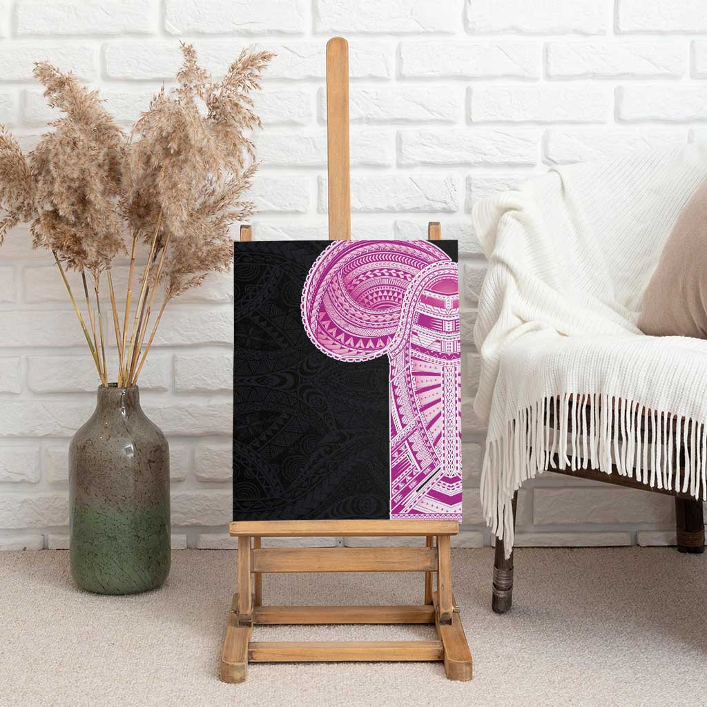 Samoan Art Tattoo Polynesian Pattern Canvas Wall Art Pink Out Color LT03 - Polynesian Pride