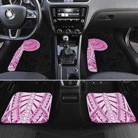 Samoan Art Tattoo Polynesian Pattern Car Mats Pink Out Color LT03 Set 4pcs Black - Polynesian Pride