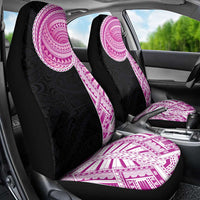 Samoan Art Tattoo Polynesian Pattern Car Seat Cover Pink Out Color
