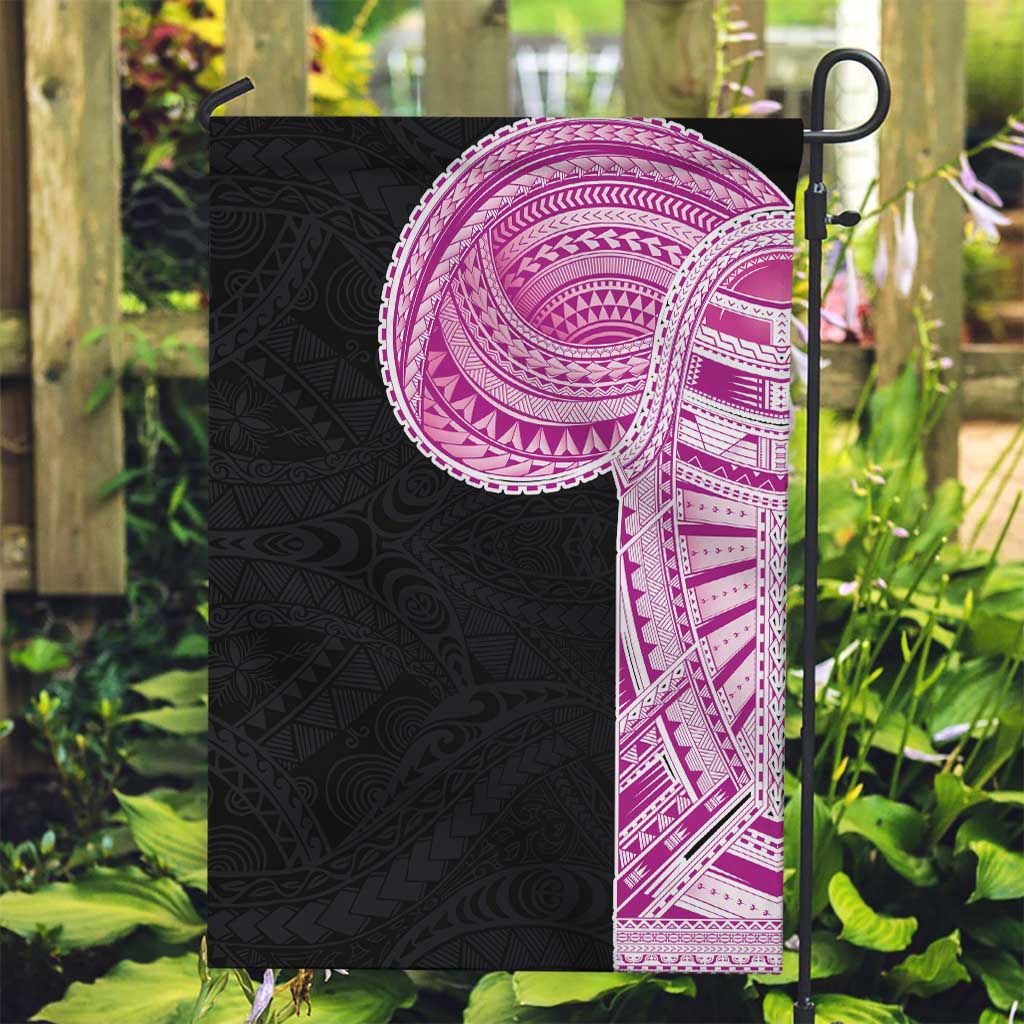 Samoan Art Tattoo Polynesian Pattern Garden Flag Pink Out Color