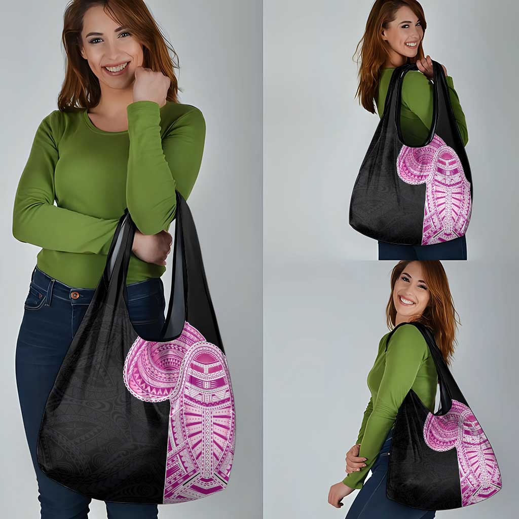 Samoan Art Tattoo Polynesian Pattern Grocery Bag Pink Out Color LT03 - Polynesian Pride