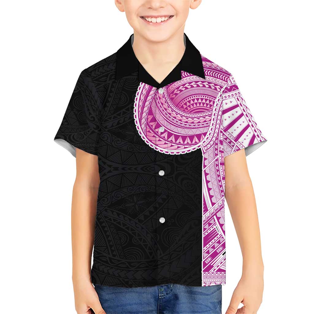 Samoan Art Tattoo Polynesian Pattern Hawaiian Shirt Pink Out Color
