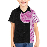 Samoan Art Tattoo Polynesian Pattern Hawaiian Shirt Pink Out Color