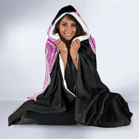 Samoan Art Tattoo Polynesian Pattern Hooded Blanket Pink Out Color LT03 - Polynesian Pride