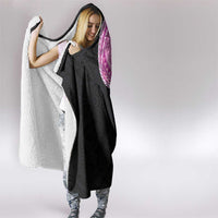 Samoan Art Tattoo Polynesian Pattern Hooded Blanket Pink Out Color LT03 - Polynesian Pride