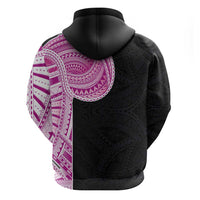 Samoan Art Tattoo Polynesian Pattern Hoodie Pink Out Color