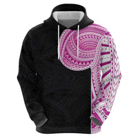 Samoan Art Tattoo Polynesian Pattern Hoodie Pink Out Color