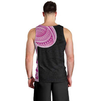 Samoan Art Tattoo Polynesian Pattern Men Tank Top Pink Out Color