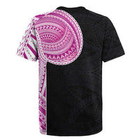 Samoan Art Tattoo Polynesian Pattern Rugby Jersey Pink Out Color
