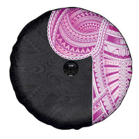 Samoan Art Tattoo Polynesian Pattern Spare Tire Cover Pink Out Color