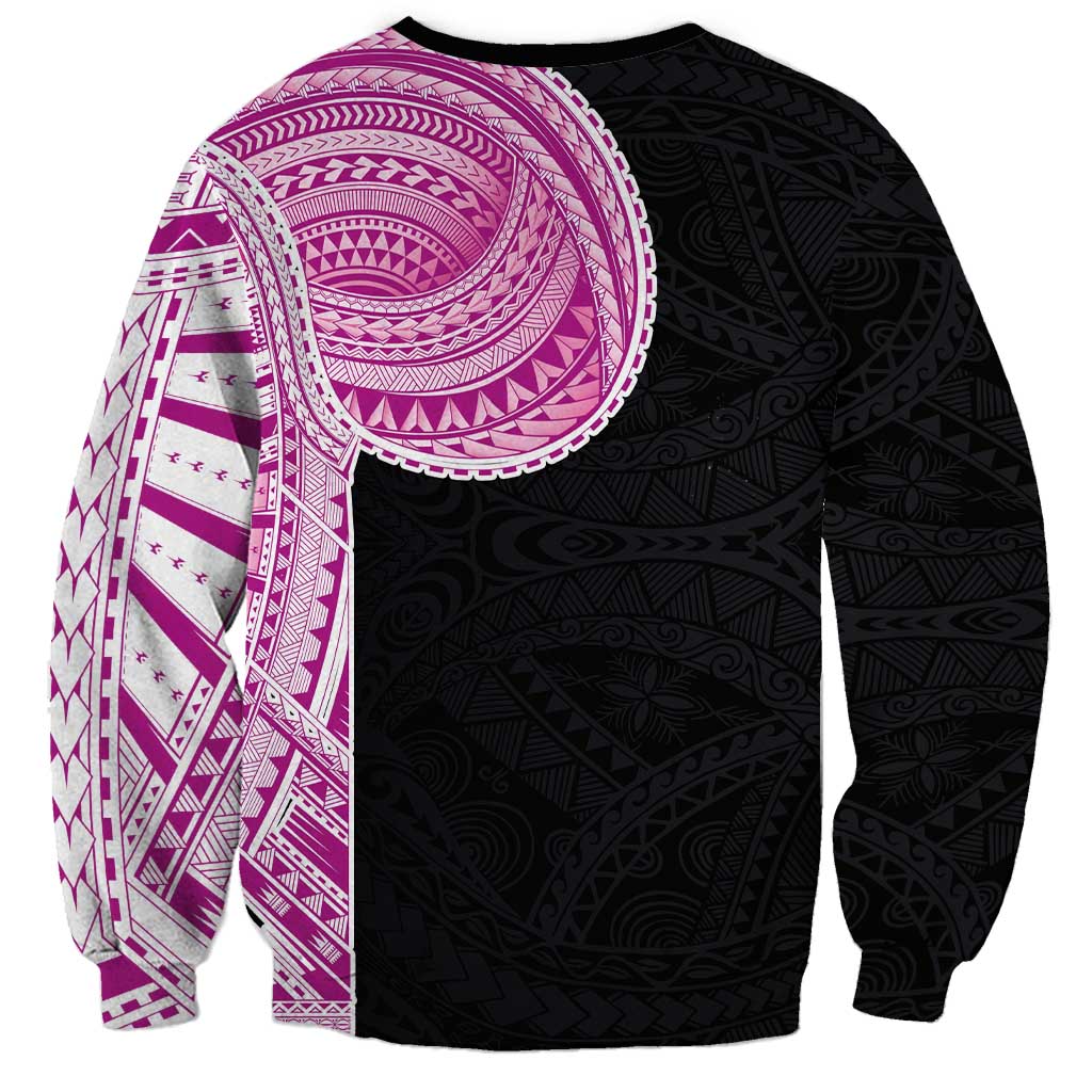 Samoan Art Tattoo Polynesian Pattern Sweatshirt Pink Out Color LT03 - Polynesian Pride