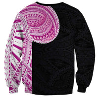 Samoan Art Tattoo Polynesian Pattern Sweatshirt Pink Out Color LT03 - Polynesian Pride