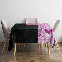 Samoan Art Tattoo Polynesian Pattern Tablecloth Pink Out Color LT03 - Polynesian Pride