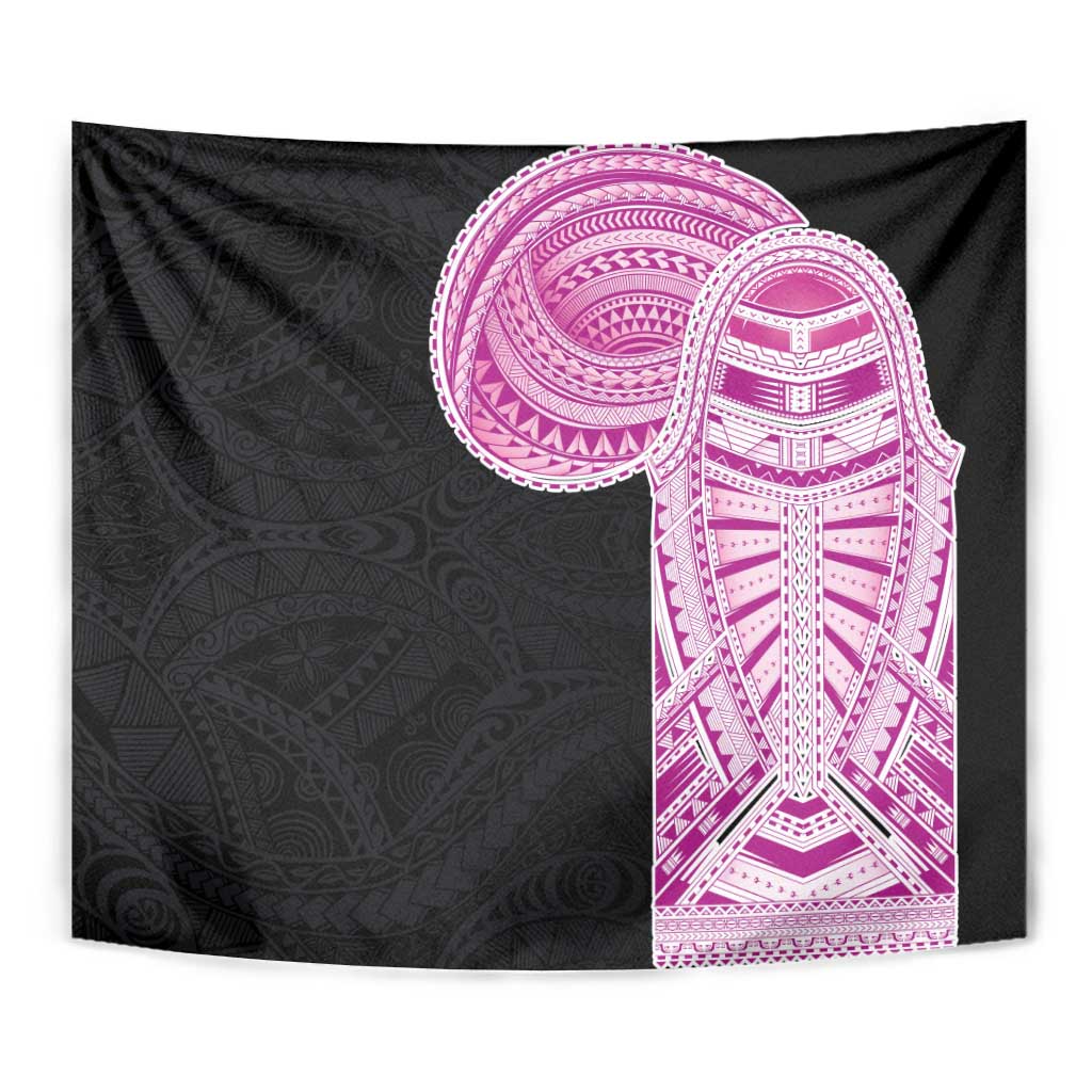Samoan Art Tattoo Polynesian Pattern Tapestry Pink Out Color